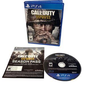 PlayStation 4 PS4 Video Game Call Of Duty WWII Disc & Case Activision 2017